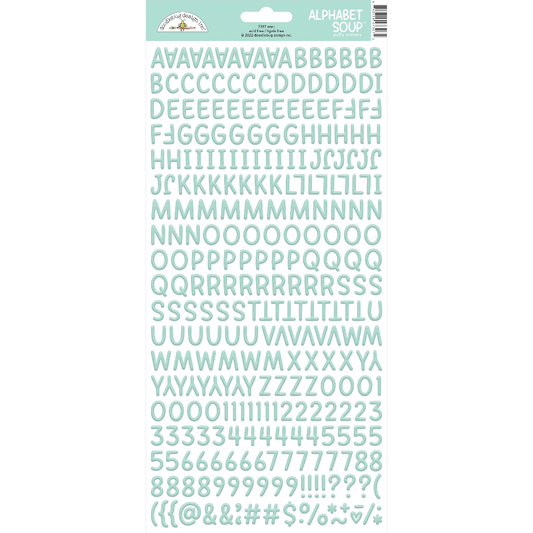 Doodlebug Alphabet Soup Puffy Stickers  - Mint