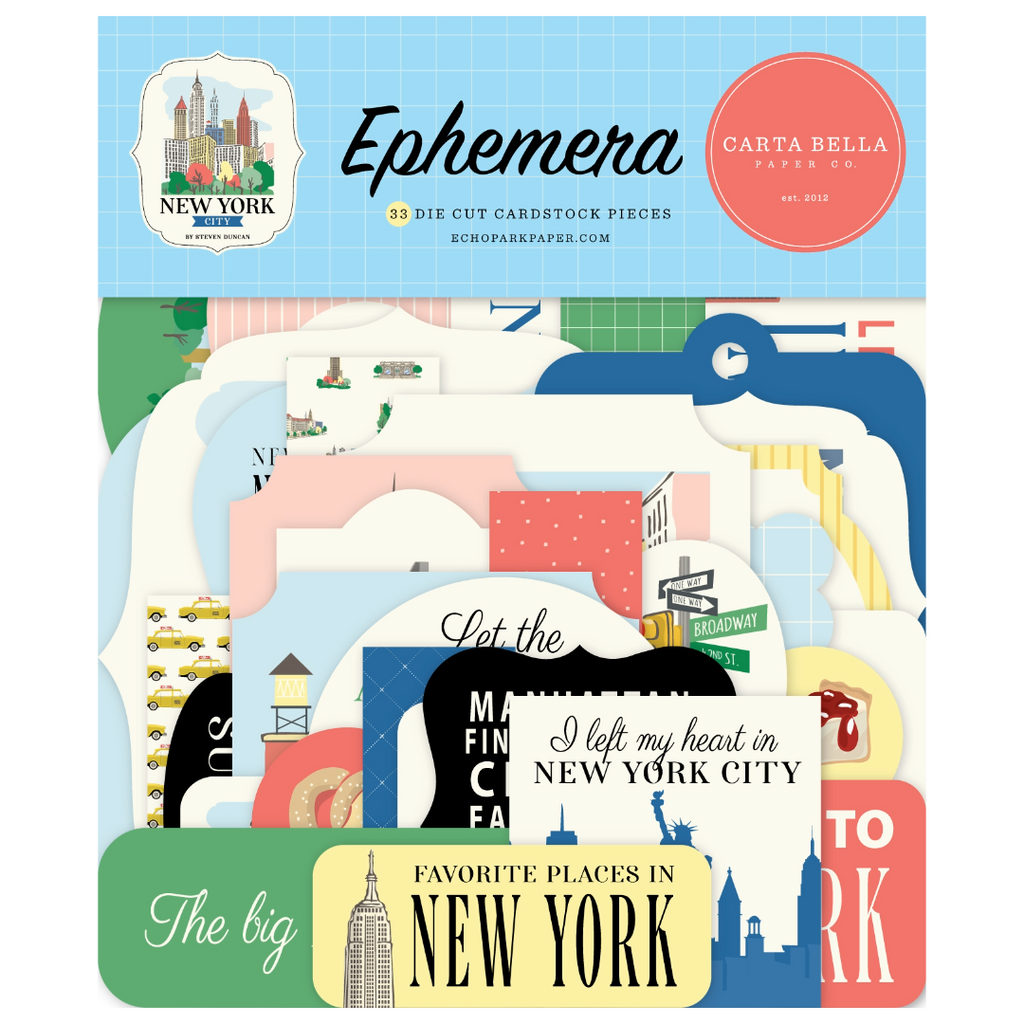 Carta Bella New York Cardstock Ephemera-Icons