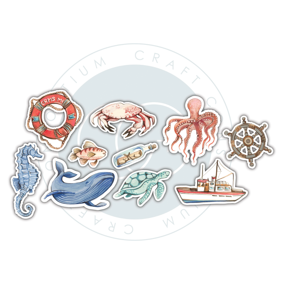 Craft Consortium Ocean Tale Laser-Cut Wooden Shapes