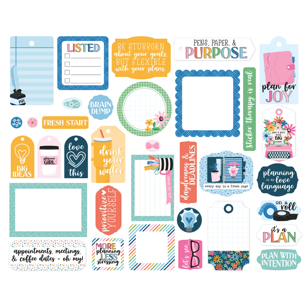 Plan On It Ephemera-Frames & Tags