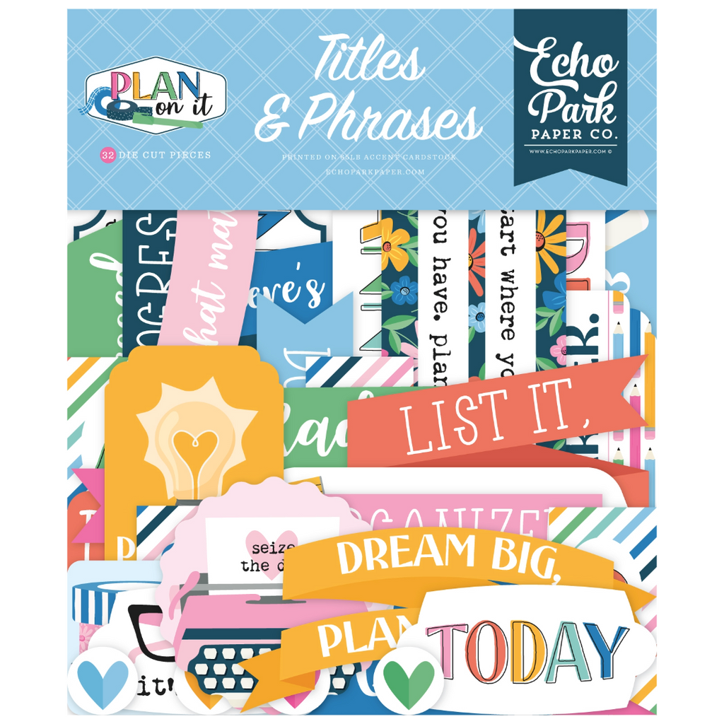 Plan On It Ephemera-Titles & Phrases
