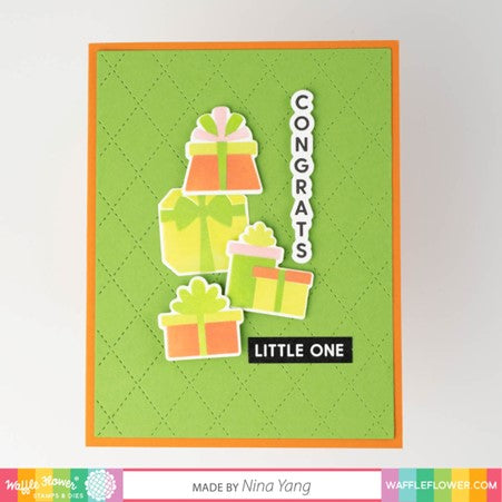 Waffle Flower Multiple Presents Die-n-stencil