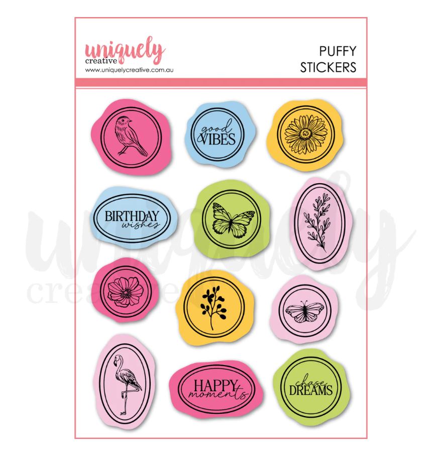 Uniquely Creative Flowering Utopia Puffy Stickers