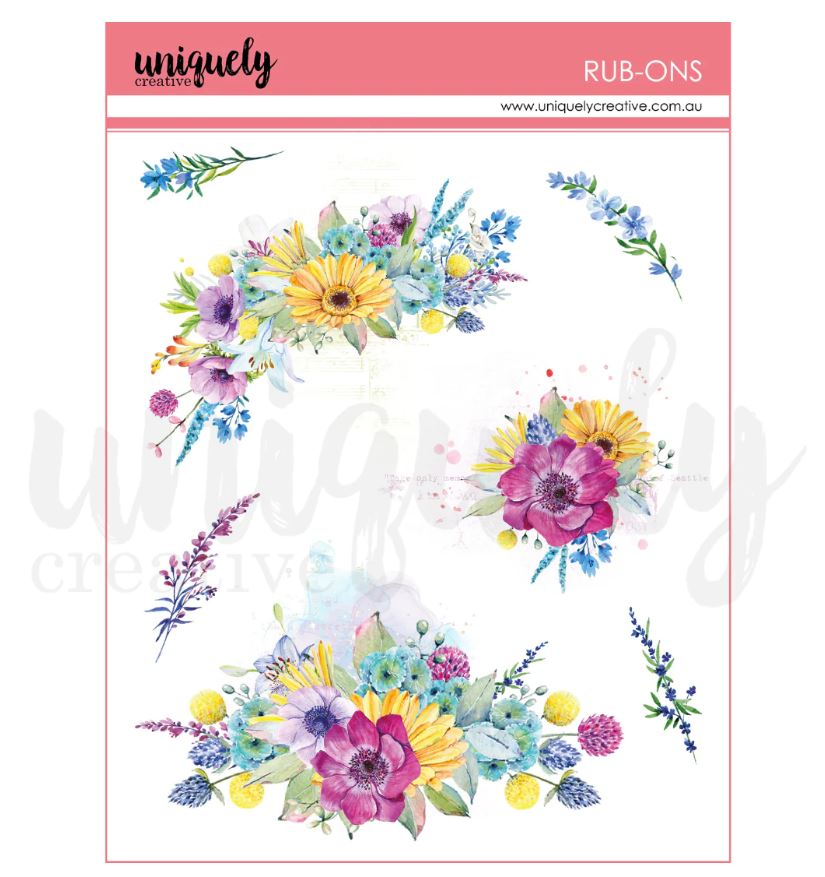 Uniquely Creative Flowering Utopia Flower Rub-ons