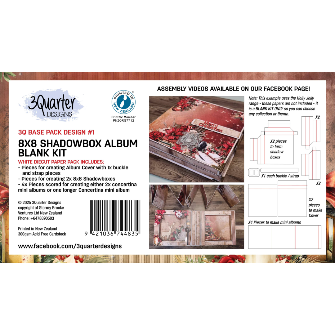 3Quarter Designs 8x8 Shadowbox Album Base Kit