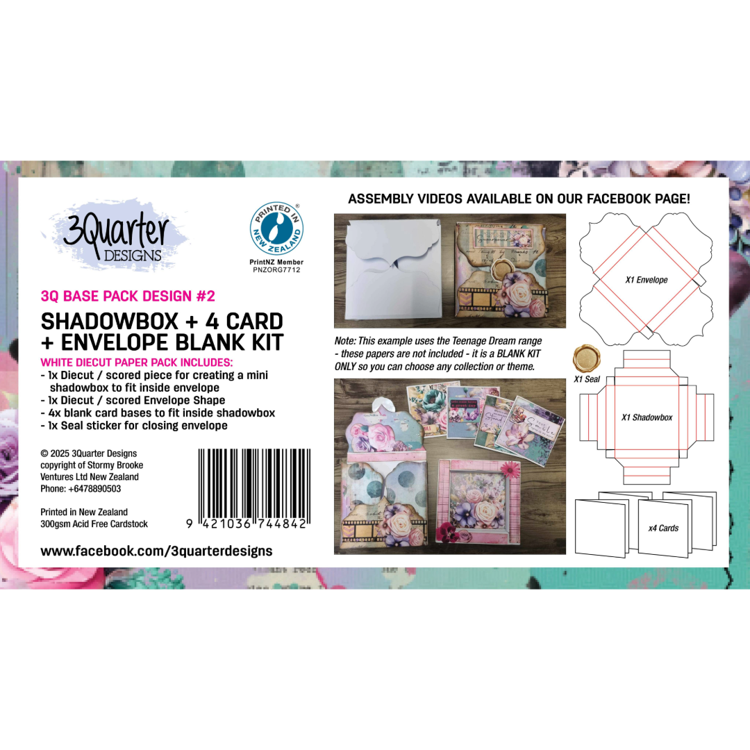 3Quarter Designs Shadowbox 4 Cards Kit