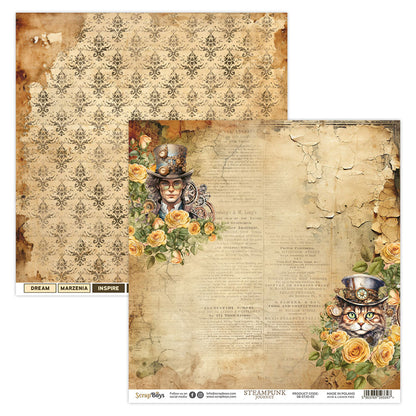 Scrapboys Steampunk Journey - 12"x12" Paper Pack