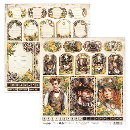 Scrapboys Steampunk Journey - 12"x12" Paper Pack