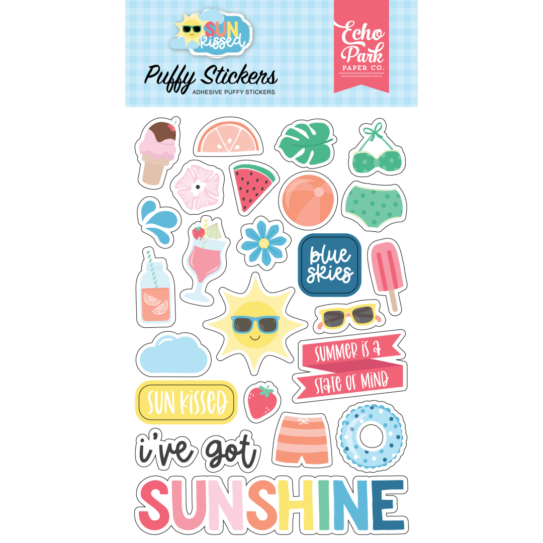 Echo Park Sun Kissed Puffy Stickers