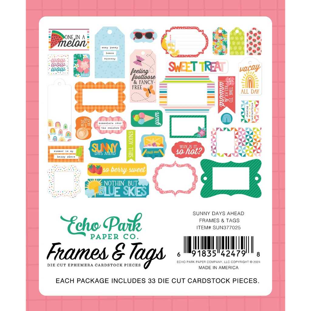 Echo Park Sunny Days Ahead Cardstock Ephemera-Icons
