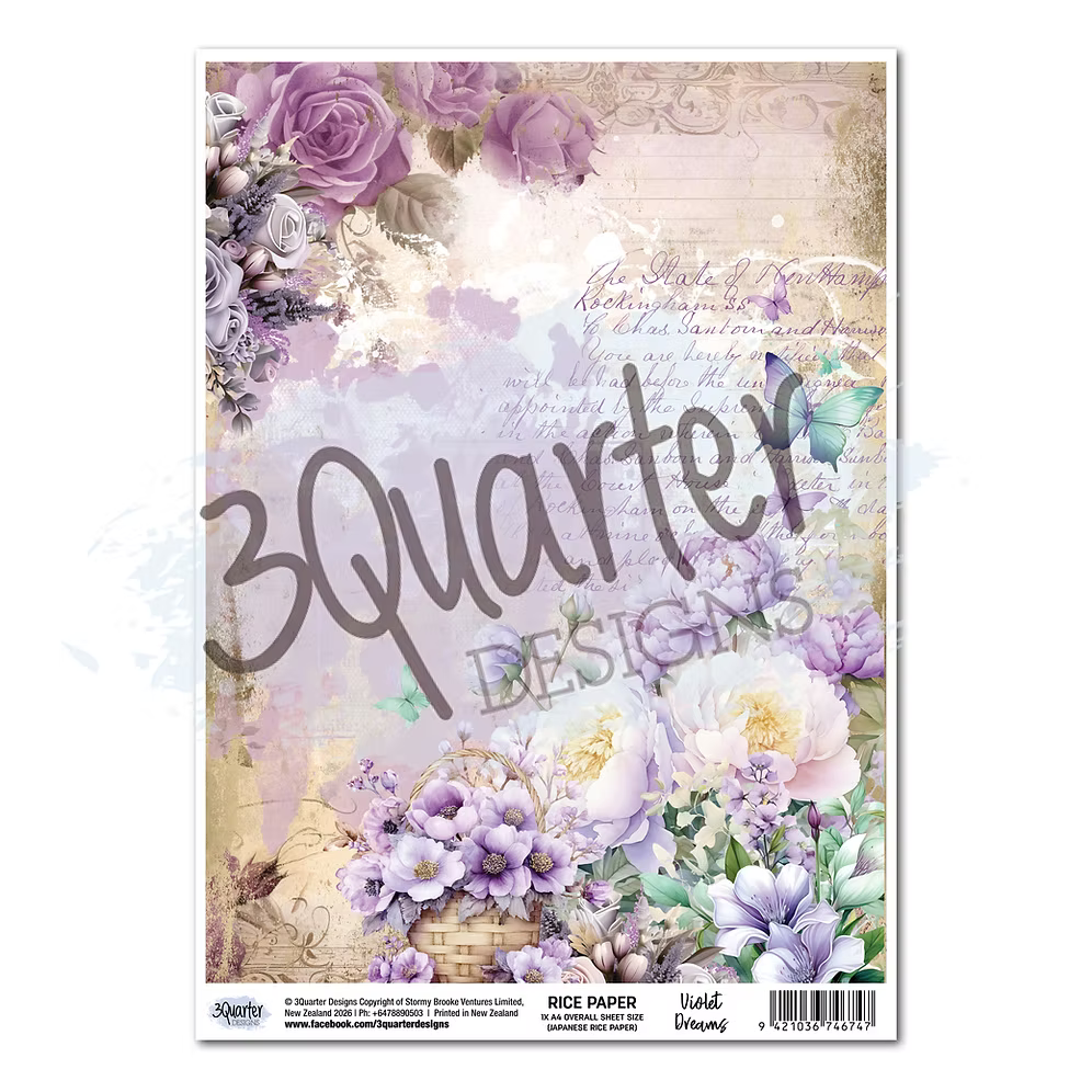 Violet Dreams Rice Paper