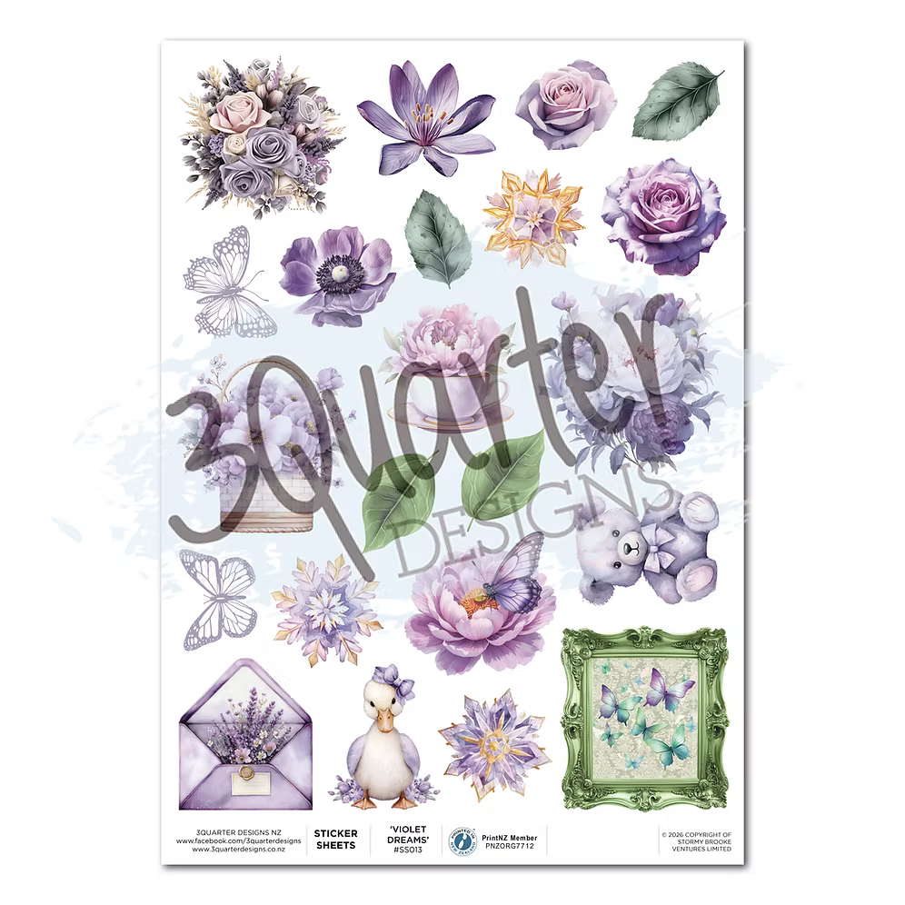 Violet Dreams Sticker Sheet