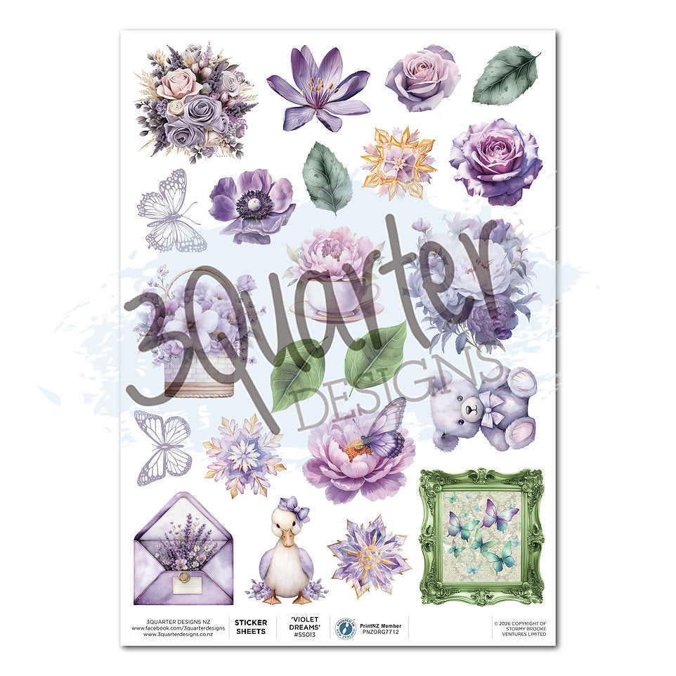 Violet Dreams Sticker Sheet