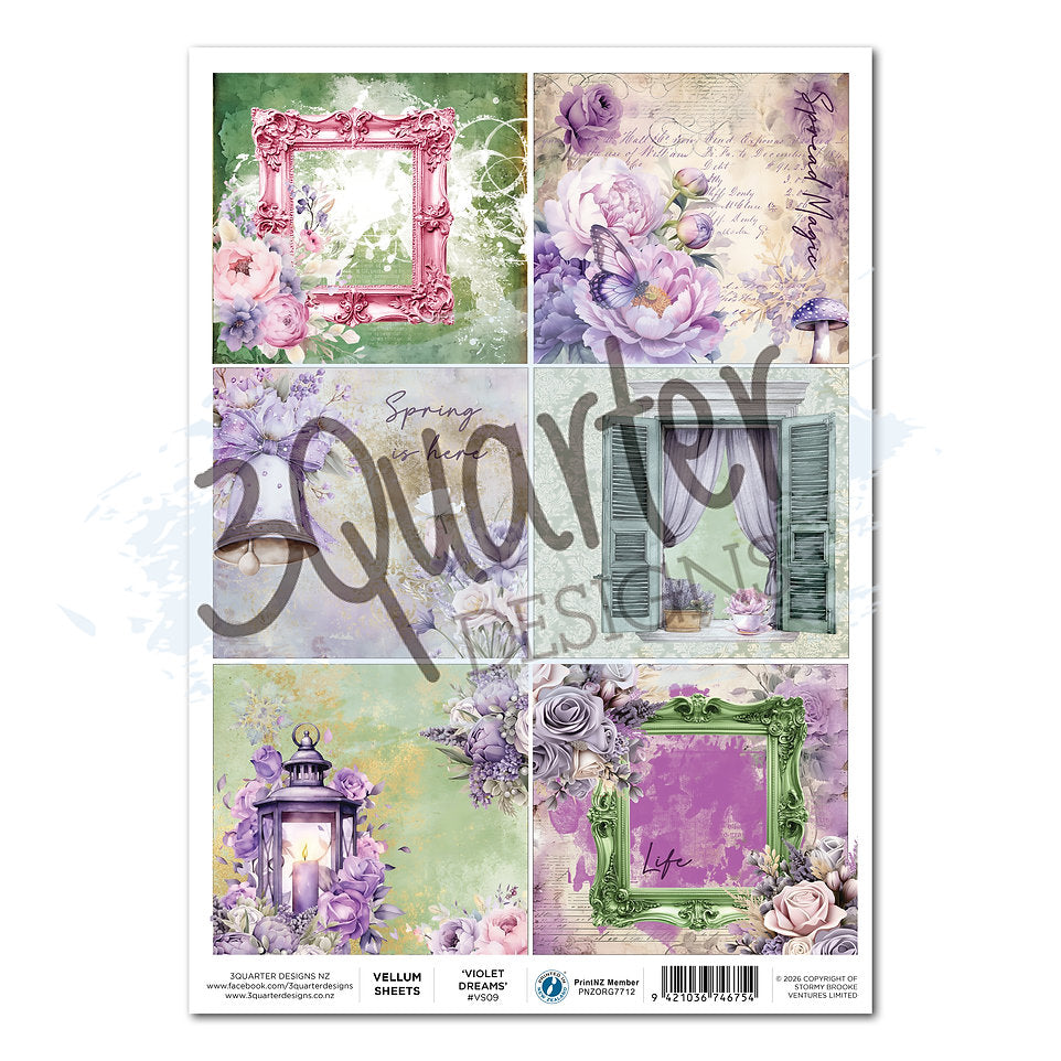 Violet Dreams Vellum sheet