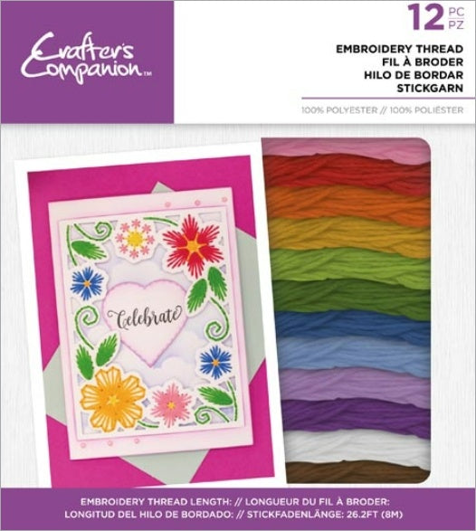 Crafter's Companion Embroidery Thread Pack 12/Pkg-Rainbow