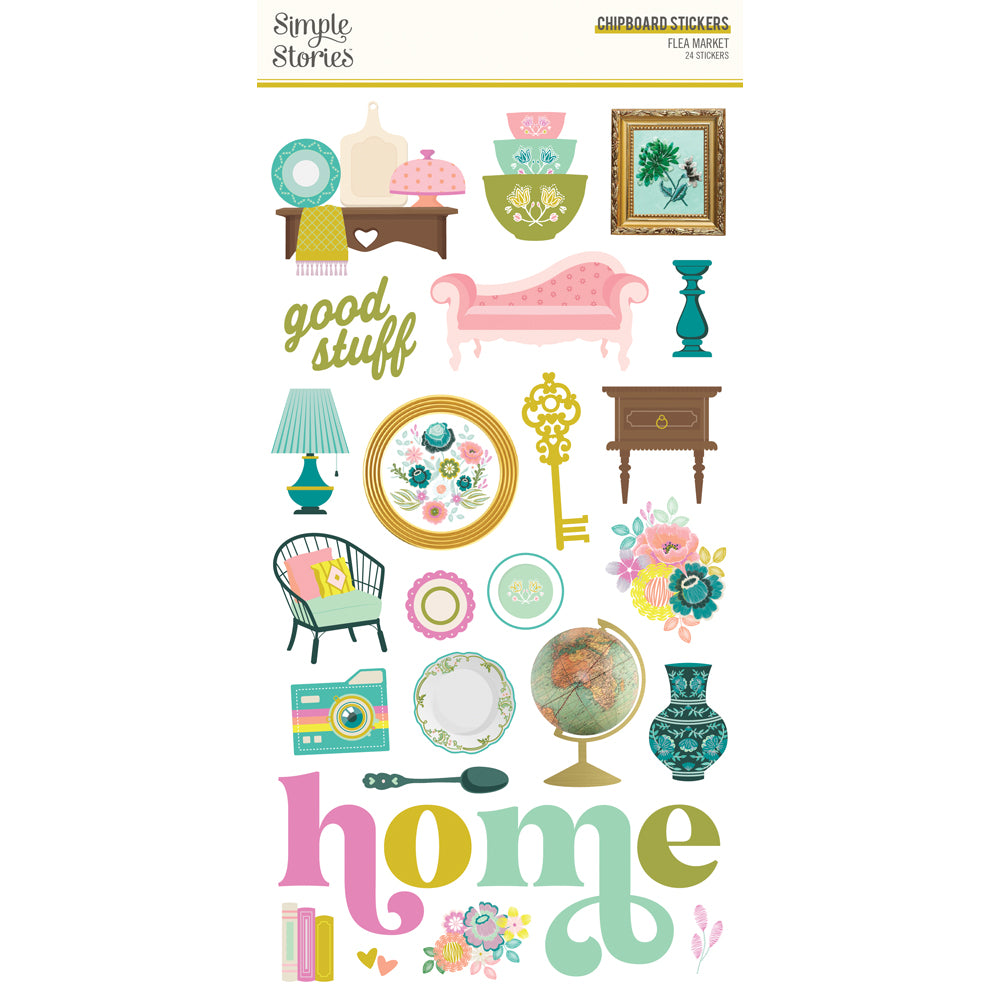 Simple Stories Flea Market - Chipboard