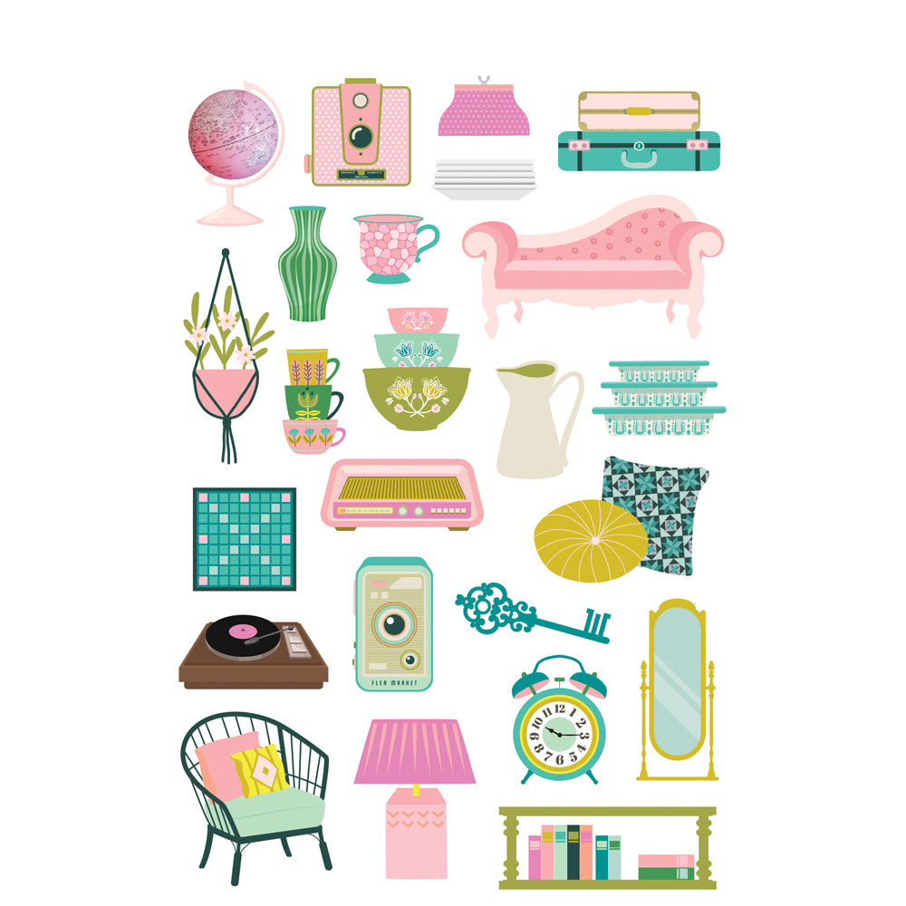 Simple Stories Flea Market - Sticker Book