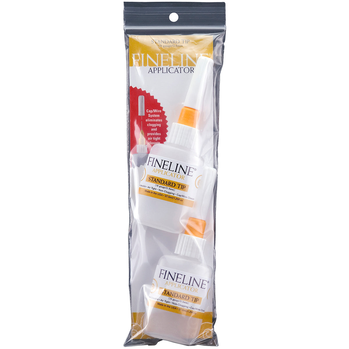 Fineline 18 Gauge Applicators & Bottles -  2/Pkg