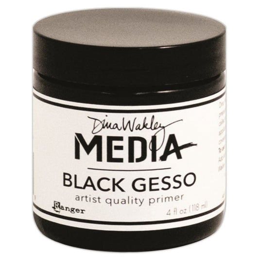 Dina Wakley Media Gesso 4oz Jar-Black