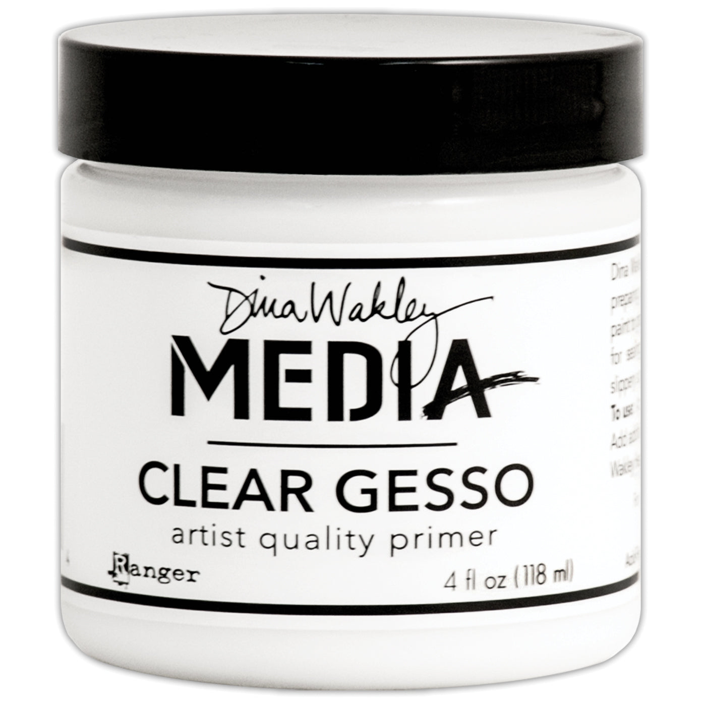 Dina Wakley Media Gesso 4oz Jar-Clear