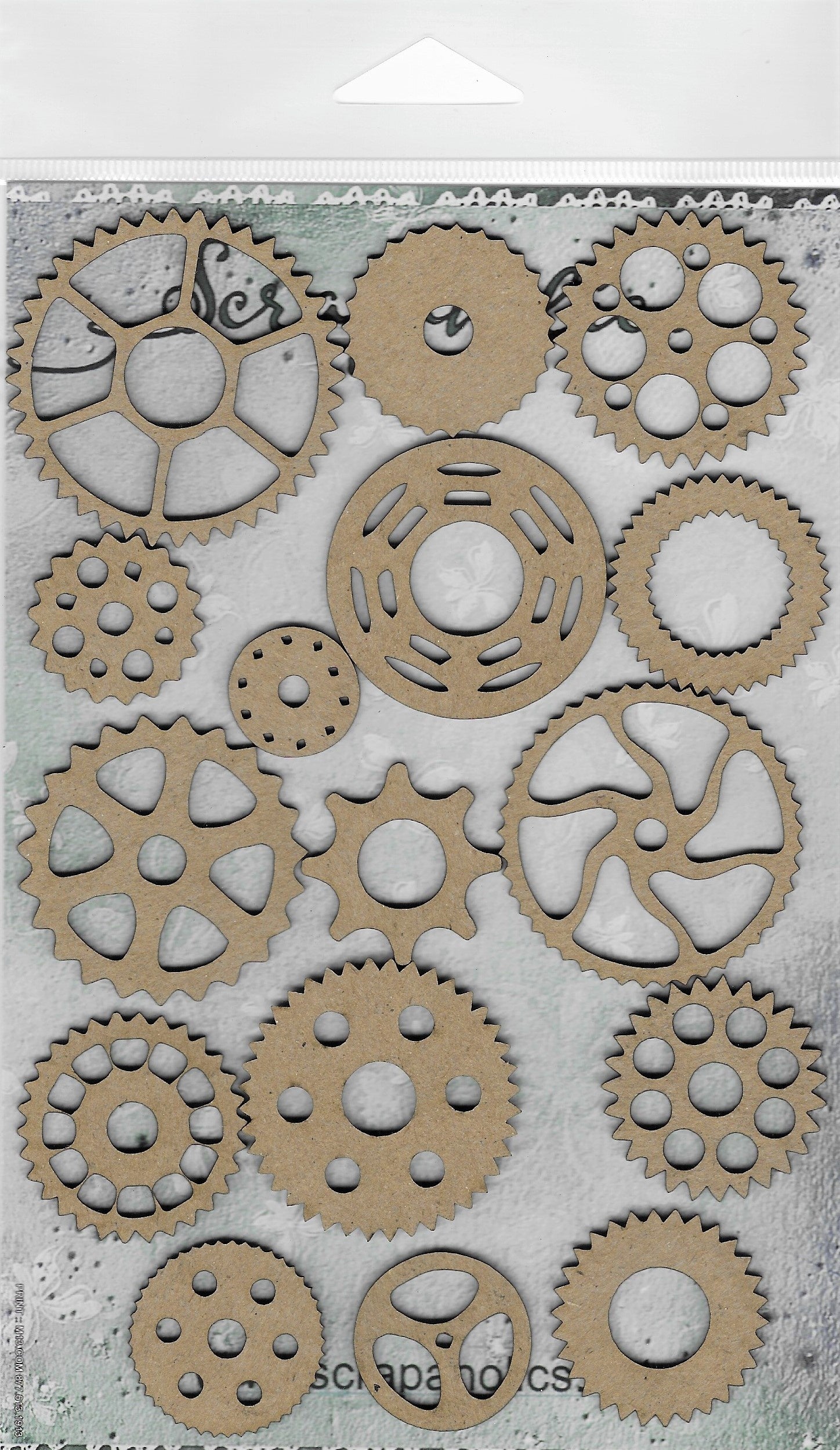 Scrapaholics Laser Cut Chipboard 1.8mm Thick-Cogs