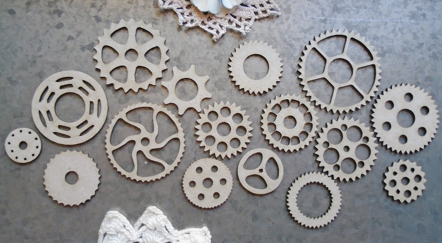 Scrapaholics Laser Cut Chipboard 1.8mm Thick-Cogs