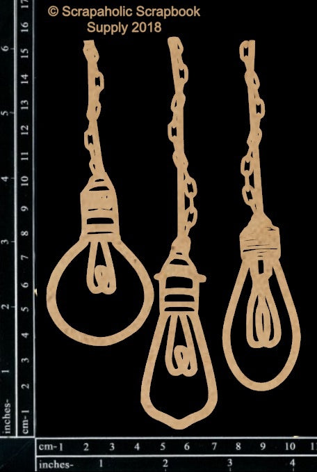 Scrapaholics Laser Cut Chipboard 1.8mm Thick-Industrial Light Bulbs