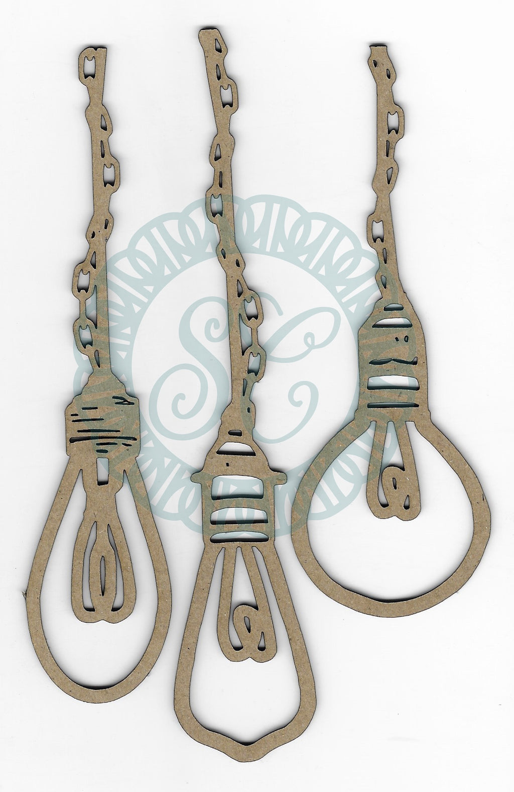 Laser Cut Chipboard 1.8mm Thick-Industrial Light Bulbs
