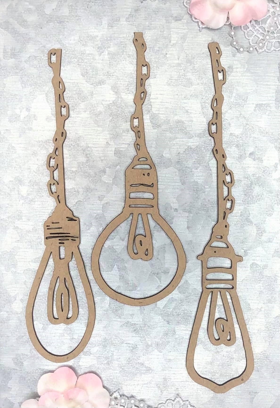 Scrapaholics Laser Cut Chipboard 1.8mm Thick-Industrial Light Bulbs