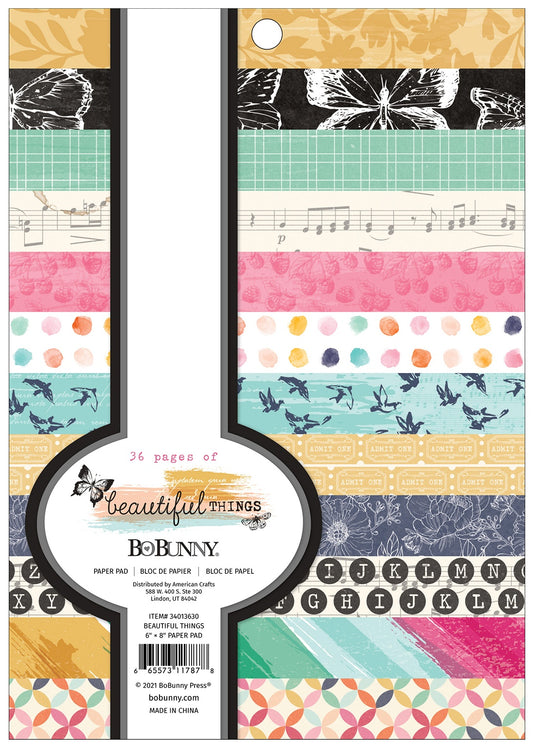 Bo Bunny Beautiful Things Single-Sided Paper Pad 6X8