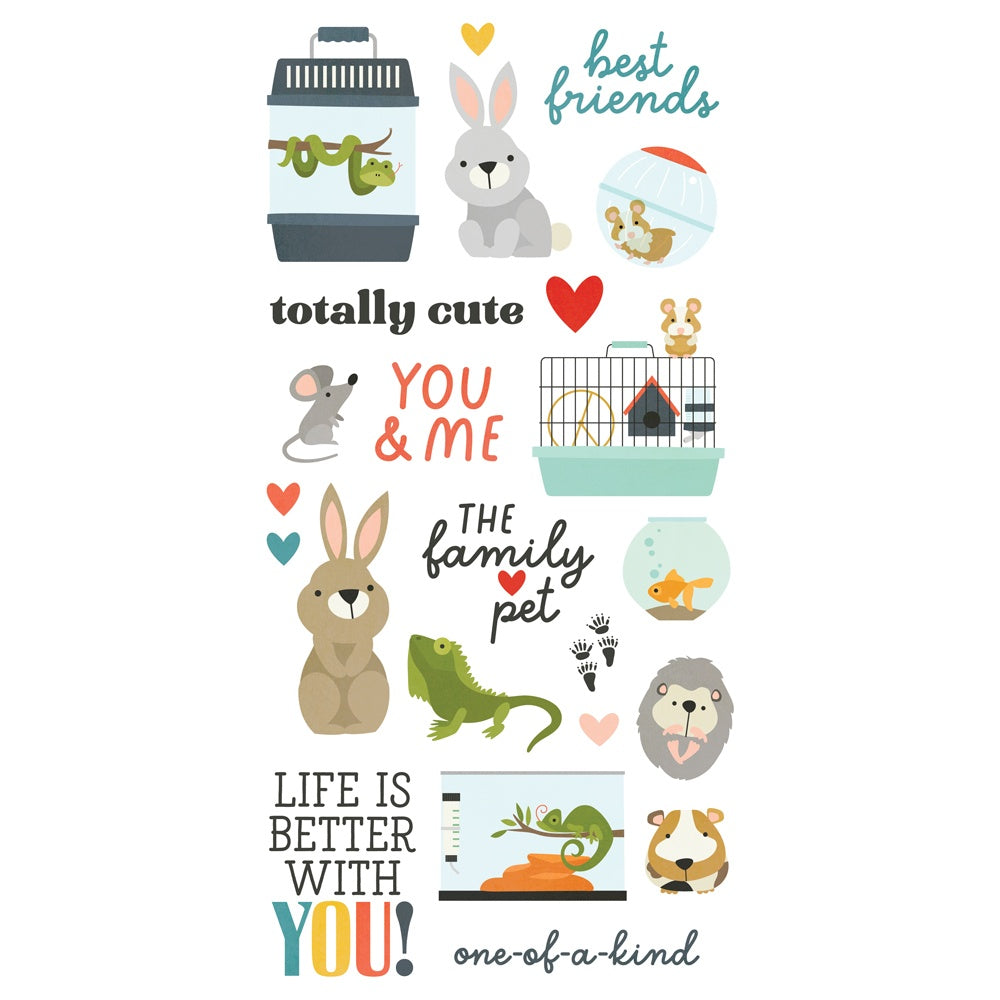 Simple Stories Pet Shoppe Foam Stickers