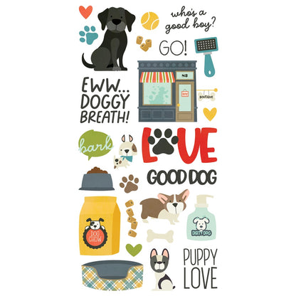 Simple Stories Pet Shoppe Dog Foam Stickers