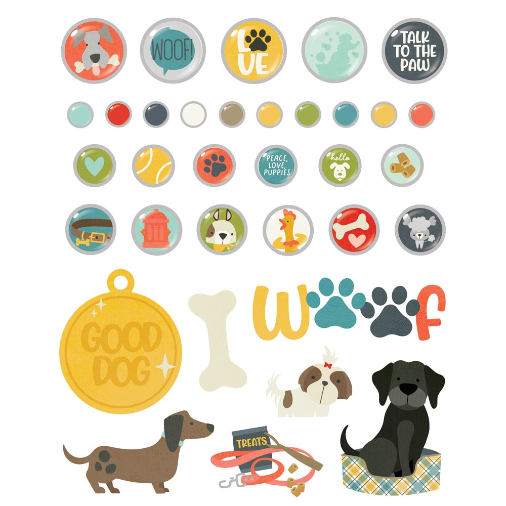 Pet Shoppe Dog Decorative Brads