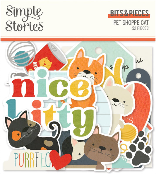 Simple Stories Pet Shoppe Cat Bits & Pieces Die-Cuts