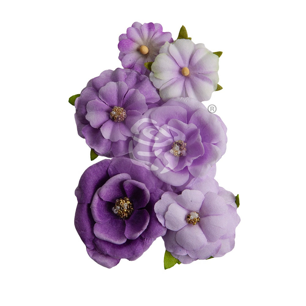 Prima Aquarelle Dreams Mulberry Paper Flowers-Passion