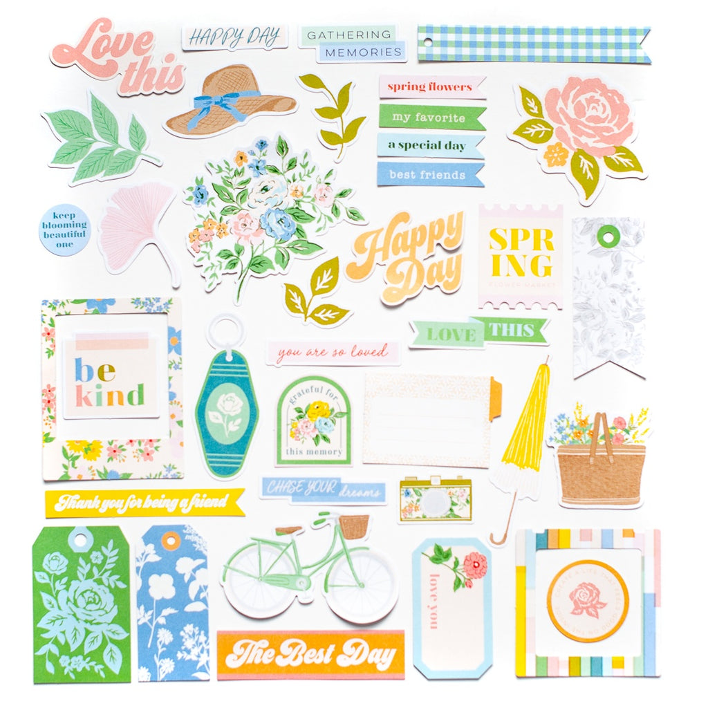 Pinkfresh Studio Flower Market Cardstock Die-Cuts