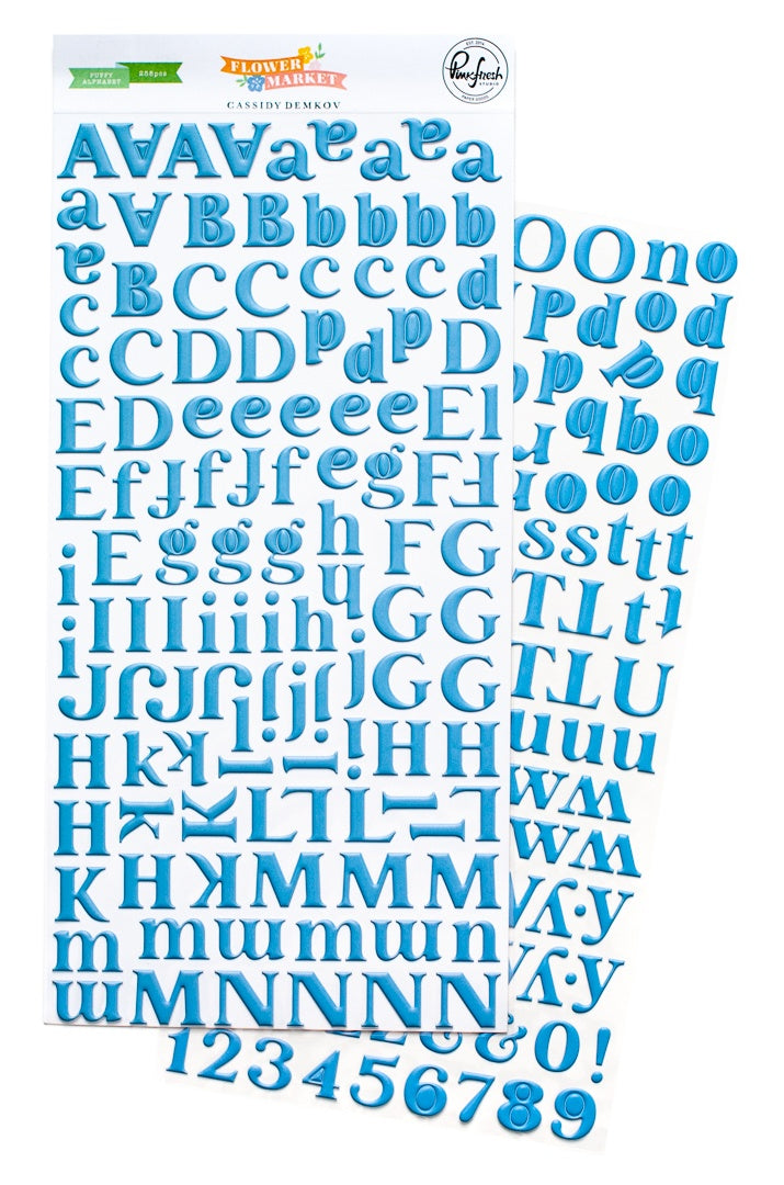 Pinkfresh Studio Flower Market Puffy Alpha Stickers