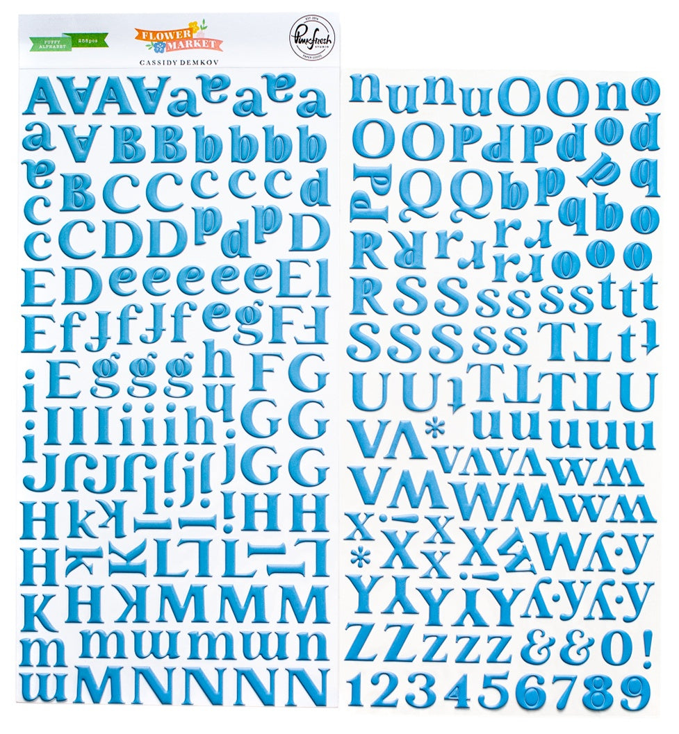 Pinkfresh Studio Flower Market Puffy Alpha Stickers