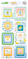 Flower Market Chipboard Frames Stickers