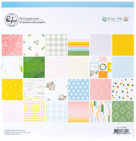 Pinkfresh Studio Spring Vibes Double-Sided Paper Pack