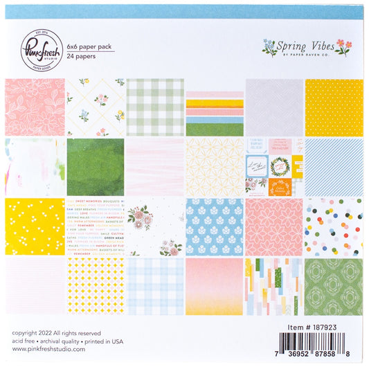 Pinkfresh Studio Spring Vibes Double-Sided Paper Pack 6X6