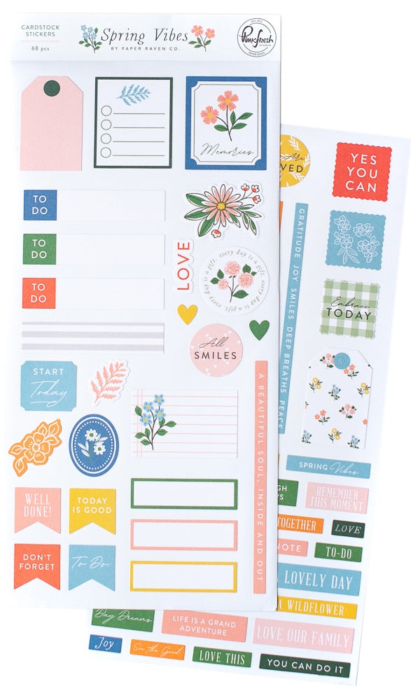 Pinkfresh Studio Spring Vibes Cardstock Stickers