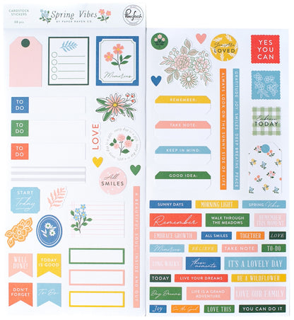 Pinkfresh Studio Spring Vibes Cardstock Stickers