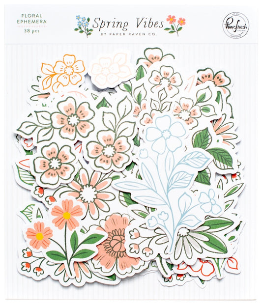 Pinkfresh Studio Spring Vibes Floral Cardstock Die-Cuts