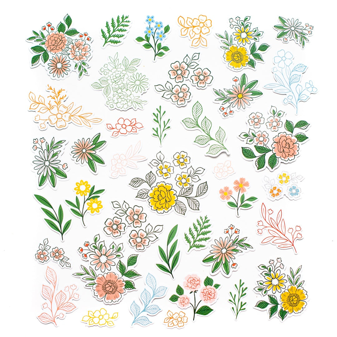 Pinkfresh Studio Spring Vibes Floral Cardstock Die-Cuts