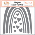 Our Baby Girl Stencil 6X6-Rainbow Love