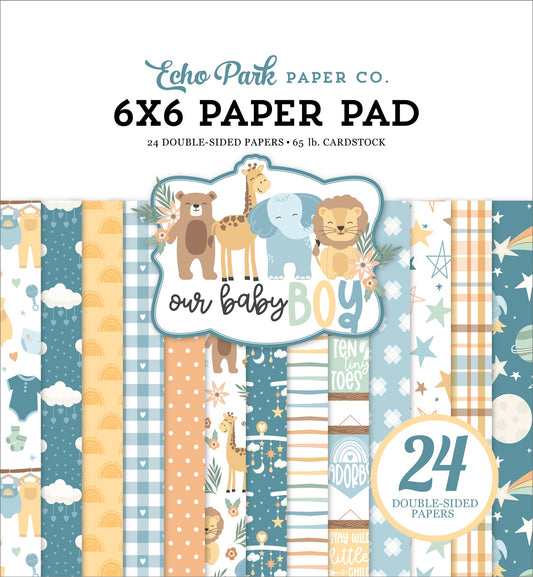 Echo Park Our Baby Boy Double-Sided Paper Pad 6X6