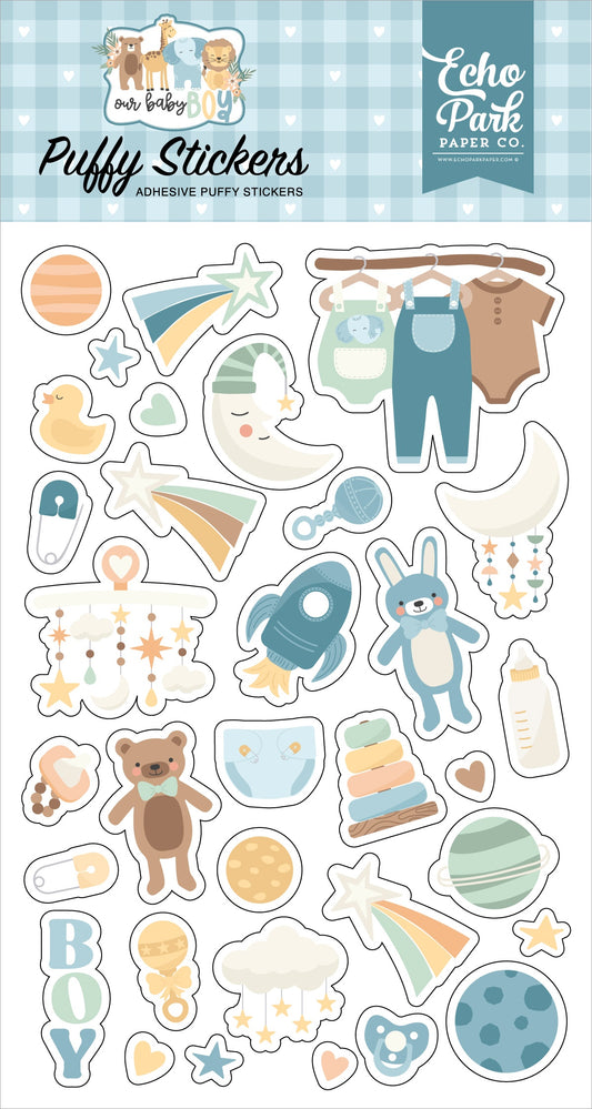 Echo Park Our Baby Boy Puffy Stickers