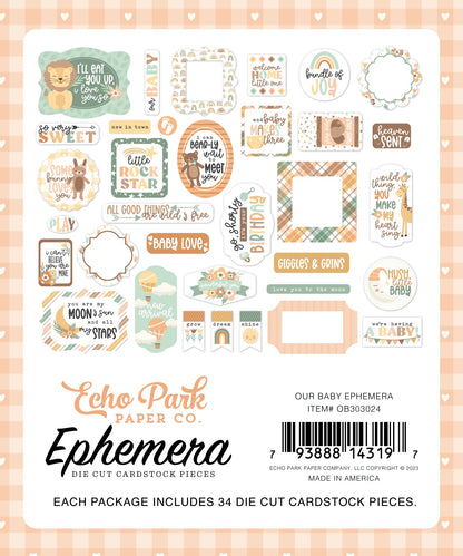 Echo Park Our Baby Cardstock Ephemera -Icons