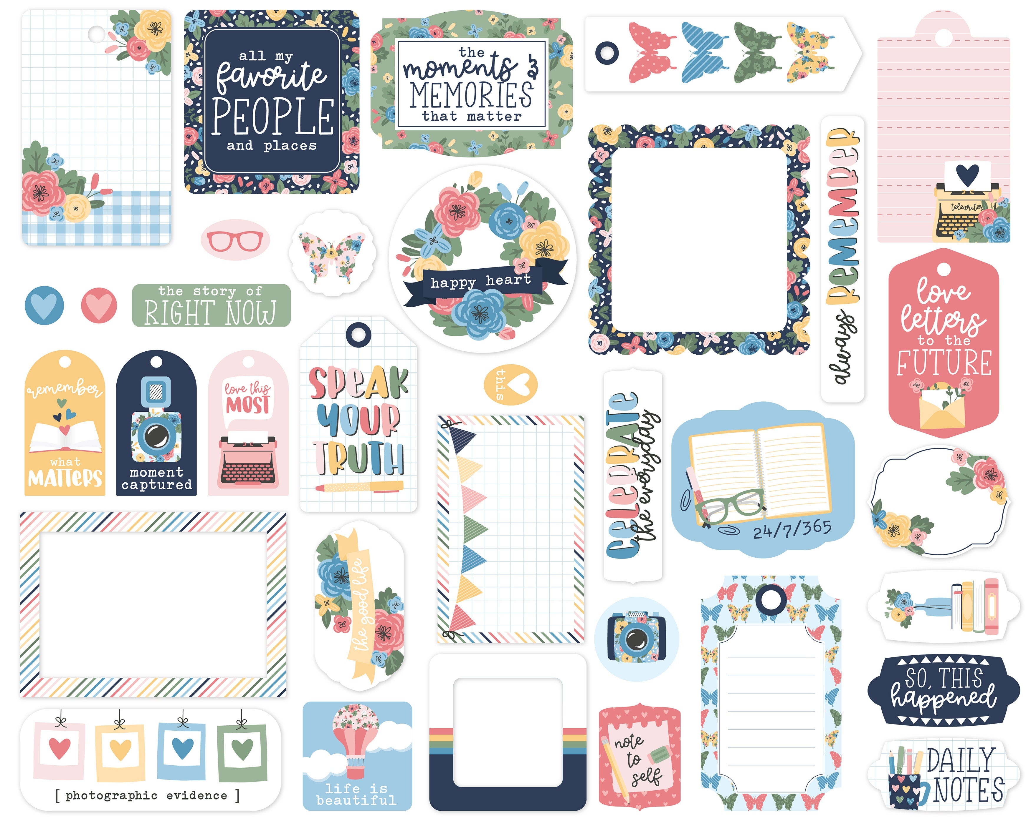 Echo Park Our Story Matters Cardstock Ephemera -Frames & Tags